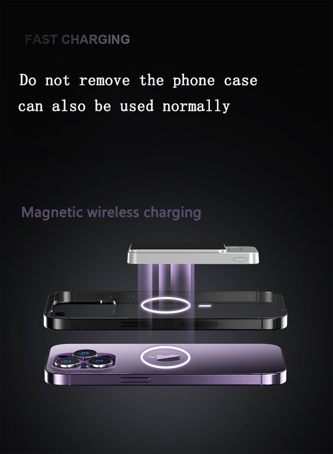 10000mAh Magnetic Wireless Power Bank Portable Charger PD 22.5W Type-C Input/Output 15W Wireless Charging Compatible with iPhone.Samsung. HuaWei. XiaoMi. Honor - Image 3